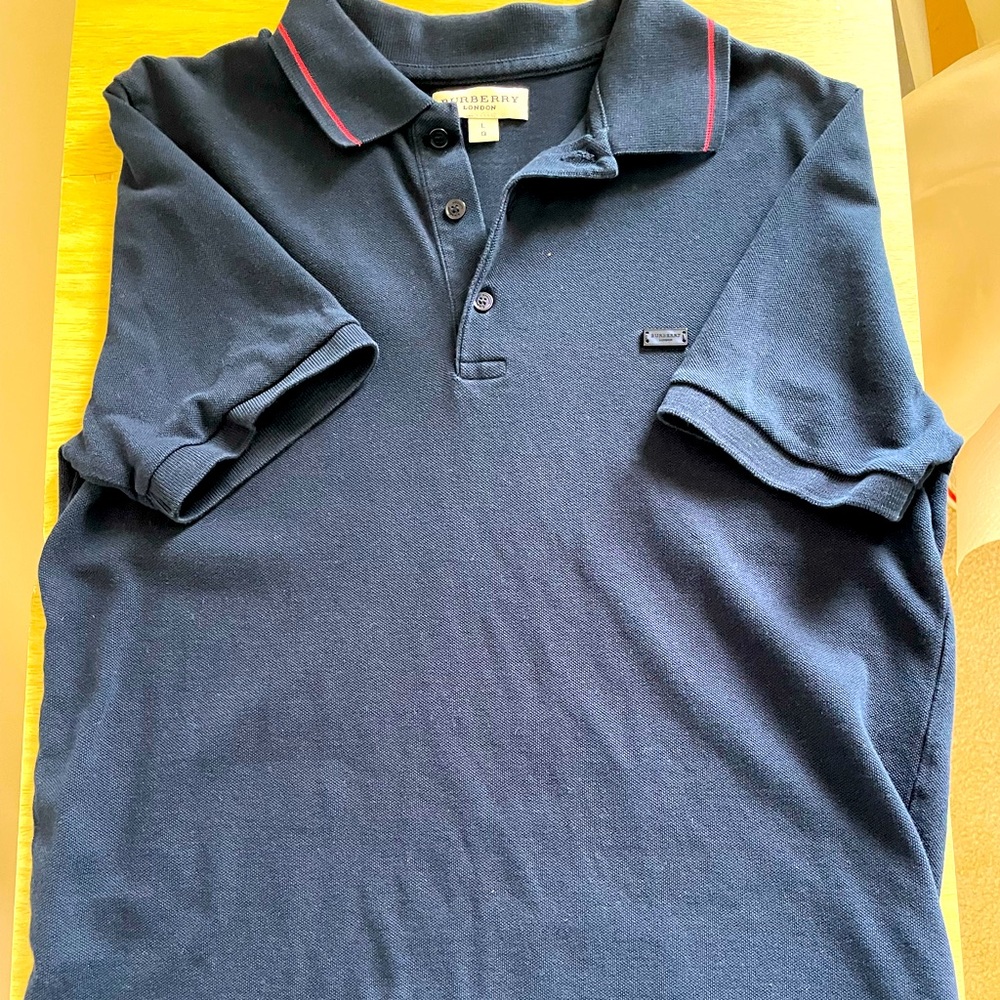 Navy Blue Burberry polo